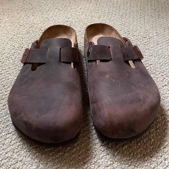 Birkenstock Boston Oiled Leather Clogs color “Habana” Size 46 M13 Soft Footbed - Picture 10 of 11